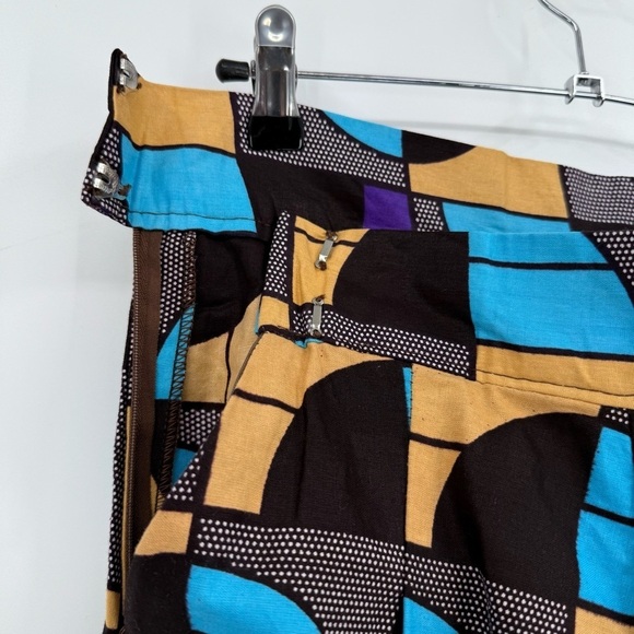 Francis + Benedict Moubarak Art Deco Art to Wear Midi Pleated A-Line Skirt S - Picture 10 of 10